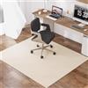 Surwin Tappeto Antiscivolo Sedia Ufficio, Tappeto Protettivo Sedia Ufficio Tappetino Protettivo per Pavimento Antigraffio Tappetino Gaming Pavimento per Ufficio Home (Beige,100x100cm)