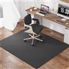 Surwin Tappeto Antiscivolo Sedia Ufficio, Tappeto Protettivo Sedia Ufficio Tappetino Protettivo per Pavimento Antigraffio Tappetino Gaming Pavimento per Ufficio Home (Nero,120x150cm)