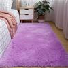 Hearda Tappeto Salotto Pelo Lungo Shaggy, Tappeto Peloso per Camera da Letto Morbido e Soffice Tappetino Peloso Pelo Lungo Moderno Lavabile con Fondo Antiscivolo (Viola Chiaro B,140x200cm)