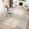 Odot Tappeto Sedia Ufficio Gaming, Studio Tappeto Salvapavimento Antiscivolo Protettore del Pavimento Tappetino per Sedia da Ufficio con Ruote per Parquet Piastrelle (Bianco latte di soia,100x120cm)
