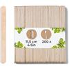 BIOZOYG stecchi di legno per gelato 200 pezzi 11,5 cm Posate monouso in legno, bastoncini per gelato Biobased, biodegradabili Bastoncini in legno per gelato, cake pop, fai da te, cosmetica