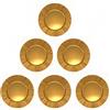 Glac Store Sottopiatti Eleganti, Polipropilene, Rosso e Oro Lucido, 33 cm, Bordo Ondulato, Stile Moderno, Set da 4 o 6 Pezzi, per Natale e Matrimoni (6, Oro)