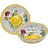 sicilia bedda - Ciotolina in Ceramica di Caltagirone Realizzate interamente a Mano - Prodotto Autentico - (Diametro 12 Centimetri, Limoni)