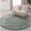 Interiyou Tappeto salotto pelo corto Fargo - 160x160 cm Rotondo Verde - Morbid in pelliccia sintetica - Lavabile e antiscivolo - Corto e soffice