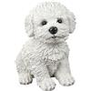 Ioensy Statuetta di Cane in Ceramica per la Decorazione del Soggiorno, Bianco