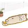 Generic Tappeto a forma di gatto, 120 x 40 cm, grazioso tappeto per camera da letto, tappeto lavabile, forma irregolare, tappeto morbido per ingresso, decorazione per la casa