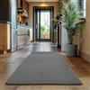 SIMPEX Tappeto Runner Grigio 80x150 cm Tappeto a Pelo Corto Lavabile, Antiscivolo e Morbido, Design Monocromatico Moderno per Camera da Letto, Cucina e Corridoio