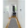 rugsx Passatoia corridoio SOFFI shaggy 5cm; per la cucina, la sala, il corridoio, tappeto a pelo lungo, grigio 60x200 cm