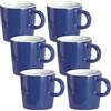 homEdge Pro-210CEC060223 - Tazzina da caffè da 120 ml, per caffè espresso e tè, set da 6, colore: blu navy