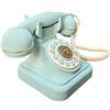 Milageto Audio Libro degli Ospiti Matrimonio Telefono Registratore di messaggi Telefono Telefono da tavolo decorativo vecchio stile dal design retrò per, Blu