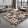Generic Antiscivolo Tappeto Salotto Tradizionale Stile Persiano Floreale Tema, Flanella Lavabile in Lavatrice Tappeti per Soggiorno e Camera da Letto 60 x 110 cm, Cachi Morbido Scendiletto