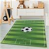 Carpetsale24 Tappeti per bambini, colore verde, Stadio di calcio, 105302, tappeto corridoio, Tappeti camera dei bambini, 80 x 120 cm