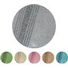Olivo Tappeti OLIVO.shop RANCH Tappeto bagno rotondo, tappeti bagno antiscivolo lavabile, tappeto bagno assorbente, (RANCH GRIGIO, 75 CM)