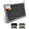 bomoe zerbino in alluminio 50x80 cm - zerbino antiscivolo antiruggine resistente alle intemperie per porte d'ingresso larghe e per interni che trattengono lo sporco - Blu-grigio metallizzato AluGant