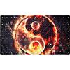 EZIOLY Burning Yin Yang Sign Pattern antiscivolo tappeto da bagno Shag doccia tappetino assorbente tappetino da bagno per bagno 40,5 x 68,5 cm