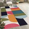 Mazovia Tappeto moderno geometrico a pelo basso - Tappeto morbido colorato per soggiorno, camera da letto, sala da pranzo - Certificato ÖKO-TEX - Tappeto con motivo geometrico colorato 80 x 150 cm