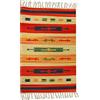 SpazioTessile - Tappeto Salotto, Cucina, Camera da Letto, Soggiorno, Ingresso Interno 100% Cotone Kilim, Stuoia Etnica Indiana Pelo Corto e Frange, Lavabile in Lavatrice - 170x240cm, Disegno D