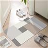 LYGLIGH Tappeto da bagno sottile: tappeto da ingresso ultra sottile antiscivolo assorbente tappetino da bagno per ingresso porta d'ingresso - Tappeto con retro in gomma, lavabile in lavatrice, 76 x 43