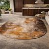 Taidianolp Tappeto Ovale Salotto Moderno Pelo Corto,Marrone, Arancione, Grigio, Beige, 120 x 180 cm,Carpet Decorazioni Soggiorno, Camera degli ospiti,