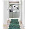 RugVista Ronja, Tappeto, Kilim Modern, 80 x 250 cm, Rettangolare, Pelo medio, Lavabile solo a secco, Certificato Care & Fair, Multi/Turchese