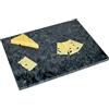 Homiu Tagliere in marmo nero | 40 x 30 x 1,5 cm | Protezione per piano di lavoro resistente al calore per cucina | antiscivolo, resistente, facile