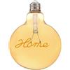 VR VETRINEINRETE Vetrineinrete® Lampadina ambrata con led a filamento che crea la scritta HOME 4 watt E27 lampada decorativa stile vintage luce calda 2500k