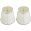 Tomotato 2 Pezzi Paralume Piccolo, Clip su Paralume a Barilotto in Tessuto Pieghettato per Lampadario e Lampada da Tavolo, 3,6 Pollici in Alto x 5,6 Pollici in Basso x 5,1 Pollici di Altezza(Beige chiaro)