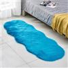 Tomifine Faux Lana Pelliccia Tappeto, Soffice Shaggy Della Pelliccia Imitazione Tappeti Longhair Effetto Pelliccia Divano Letto, Usato per Camera da Letto Decorazione (50 x 100 cm,Blu Scuro)