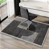 Whychstore Tappetino antiscivolo per sedia da ufficio per pavimenti in legno duro e moquette a pelo basso, protezione per pavimenti in poliestere, superficie liscia per uso domestico e ufficio (D)