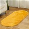 Tomifine Imitazione Lana Tappeto, Soffice Faux Tappeti Pelliccia, Adatto per Tappeto per Soggiorno, Lungo Pelliccia Morbida, Soffice, Tappetino per Il Letto (50 x 80 cm,Giallo)