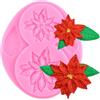 XMOLDNMS Stampo in silicone a forma di stella di Natale, per decorare torte, cupcake, caramelle, cioccolato, pasta di gomma, pasta polimerica