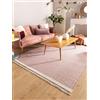 benuta Tappeto di lana pop Karla - rosa, 80 x 120 cm, cotone, lana, rettangolare e in stile: tinta unita, Hygge & Cozy, minimalista, facile da pulire per soggiorno, camera da letto