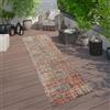 Paco Home Tappeto rosso da esterno per il balcone e la terrazza dal design orientale, robusto e resistente alle intemperie, Dimensione:60x100 cm