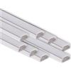 AFTERTECH 8x 3metri (24M) 1506 15x6mm PROFILO ALLUMINIO PER STRISCE STRIP LED BARRA RIGIDA 3MT + COPERTURA (8x 3metri 1506 fog)