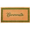 Casa Service BASSANO Zerbino Cocco Naturale Cornice 50x90 cm Rettangolare Fondo Gomma PVC per ingresso Resistente Lavabile Antiscivolo (Benvenuto Green)