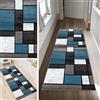 Poaegle Tappeto geometrico per corridoio e corridoio, lungo, antiscivolo, lavabile, per camera da letto, 90 x 200 cm, durevole, tappeto per corridore, corridoio e corridoio, al metro