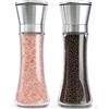 WWFAN Set macina sale e pepe in acciaio inox, manuale per sale e pepe, saliera e pepiera con grana regolabile (confezione da 2)