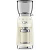 Smeg, Macinacaffè CGF11CREU, Livello di Macinatura Regolabile, 30 Step di Macinatura, Contenitore Chicchi Caffè da 350g, Quantità di macinatura regolabile, con Sistema Antistatico, 150W, Crema