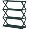 Gralara x Scarpiera con struttura a 4 ripiani, 42x18,5x49,5 cm, antiscivolo, versatile, per ingresso, con bordi lisci e scarpiera ventilata, Verde Nerastro