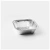 Generico 25/50/100 Vaschette in Alluminio VARIE DIMENSIONI bordo G | Argentate contenitori per Alimenti USA e Getta, teglie in Alluminio per Takeaway (100pz 1 porzione 15x12cm)