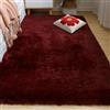 DYINDUN Tappeti per Soggiorno 320 x 340 cm Morbido e Antiscivolo Tappeti Salotto Carpet Lavabili per Soggiorno, Tappetino per Il Letto, Weinrot