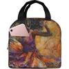 Lootpe Dance With Music Print Lunch Bag, Lunch Tote Bag per adulti, borsa termica per il pranzo, borse per il pranzo per il lavoro picnic