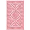 Pierre Tappeti Tappeto Sardo ROSA 55x115 cm lavabile 100% cotone prodotto in Sardegna. Tappetino bagno cucina ingresso pratico morbido.