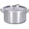 Euro Tische HOOZ - Pentola per la gastronomia, da 30 a 100 litri, in acciaio inox, ideale per tutti i piani cottura e le grandi cucine, set di pentole Gastro (25 L)