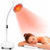 WOLEGM Lampada Infrarossi Medicale 275 W, Lampada a Raggi Infrarossi con Supporto, Lampada da Terra, Lampada a Luce Rossa Regolabile a 360°, per Massaggio da Salone, Trattamento di Raffreddori e Tensioni