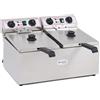 Ristoattrezzature Friggitrice Elettrica Doppia Vasca, Professionale in Acciaio Inox - 13+13 Litri, Capacità Olio 10+10 Litri