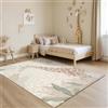 the carpet Jungle Kids Tappeto per camera dei bambini, tappeto per bambini, effetto 3D, facile da pulire, resistente, giraffa, 160 x 230 cm