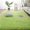 AIMECO Tappeti camera da letto Tappeto Peloso Morbido lungo Soggiorno Carpet stanza da letto pelo piccolo moderno scendiletto salotto Antiodore Antiacaro Antiscivolo Casa Bambini Verde 120 * 160cm
