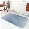 wecon home Tappeto da bagno moderno con retro antiscivolo - Luuk (80 x 150 cm, grigio)