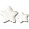 LEONARDO LUXURY HOME DESIGN Set 2 Piatti Natalizi Porcellana Bianca Forma di Stella Ideali Antipasti Dolci Biscotti Aperitivi Decorazione Tavola Idea Regalo (2, Stella Bianca)